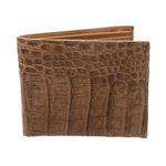 Carteira MINI em Couro de jacaré (Caiman Yacare ) Tabaco