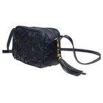Bolsa Pequena em Couro de Pirarucu (Arapaima gigas) Marinho Esc. Natural