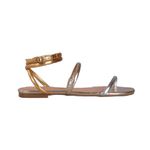 SANDALIA RASTEIRA METALCOLOR OURO LIGHT