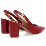 SLINGBACK EM COURO VERMELHO ROUGE USAFLEX