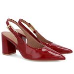 SLINGBACK EM COURO VERMELHO ROUGE USAFLEX