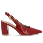 SLINGBACK EM COURO VERMELHO ROUGE USAFLEX