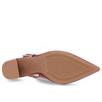 SLINGBACK EM COURO VERMELHO ROUGE USAFLEX