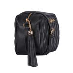 BOLSA VIENA BOX PRETA MEDIA ALÇA DE COURO