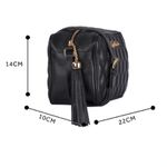 BOLSA VIENA BOX PRETA MEDIA ALÇA DE COURO