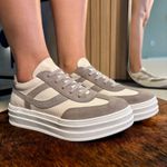 TENIS VIC - BRANCO - CINZA