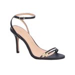 SANDALIA TIRAS FINAS COM DETALHE METAL LB - PRETA