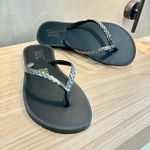 CHINELO VJ STRASS RETANGULO - PRETO