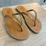 CHINELO VJ STRASS RETANGULO - BRONZE