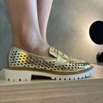 LOAFER LEASER OURO CLARO VIRA NATURAL