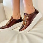 TENIS METALIZADO BROW ELASTICO E STRASS TOPAZIO