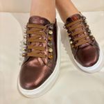TENIS METALIZADO BROW ELASTICO E STRASS TOPAZIO