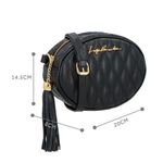 BOLSA REDONDA MATELASSE - PRETA