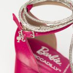 Sapato Boneca Barbie Salto Alto Rosa Metal