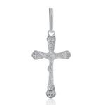 Pingente Crucifixo com Cristo Lenho em Prata 925