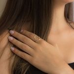 Anel Oval Vazado em Prata 925