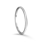Anel Fio Simples Aro Liso em Prata 925
