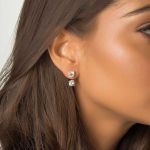 Brinco Grace Kelly de Zircônia em Prata 925