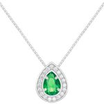 Pingente Gota Pedras Zircônias em Prata 925