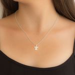 Pingente Anjo com Zircônia Cristal em Prata 925