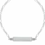 Pulseira Infantil Plaquinha Nome Personalizada Elo 3x1 em Prata 925