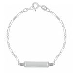 Pulseira Infantil Plaquinha Nome Personalizada Elo 3x1 em Prata 925