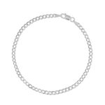 Pulseira Masculina Elo Grumet Fina em Prata 925