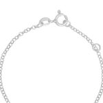 Pulseira Infantil Plaquinha Coração Vazado Nome Personalizado Elo Português em Prata 925