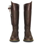 Bota Hípica Masculina Couro Floater Chocolate e Dallas Pinhão Com Faca Acoplada – Tatu Virado