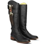 Bota Hípica Masculina Couro Floater Preto Com Faca Acoplada – Tatu Virado