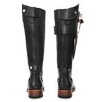 Bota Hípica Masculina Couro Floater Preto Com Faca Acoplada – Tatu Virado