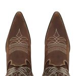 Bota Texana Feminina Couro Nobuck Café – Tatu Virado