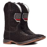 Bota Texana Masculina Couro Crush Café Escuro Sola Jump – Tatu Virado