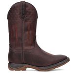 Bota Texana Masculina Couro Fóssil Café Borado Estrelas – Tatu Virado