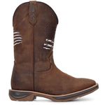 Bota Texana Masculina Couro Fóssil Café U.S.A Sola Jump – Tatu Virado
