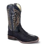Bota Texana Masculina Exótica Couro Arraia Preto e Dallas Preto – Tatu Virado 