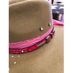 Chapéu Cavalgada Feltro 20x Strass e Bandinha Rosa Marcatto