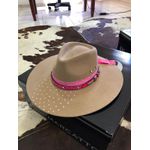 Chapéu Cavalgada Feltro 20x Strass e Bandinha Rosa Marcatto