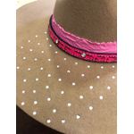 Chapéu Cavalgada Feltro 20x Strass e Bandinha Rosa Marcatto
