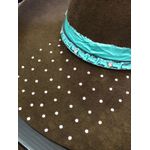 Chapéu Feminino Feltro Premium 30x Country Strass e Bandinha Azul Marcatto