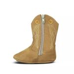 Bota Texana Baby Couro Suede Areia – Tatu Virado