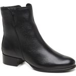 BOTA CANO BAIXO COURO CARNEIRO PRETO