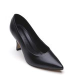SCARPIN SALTO ALTO COURO TORINO PRETO
