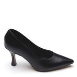 SCARPIN SALTO ALTO COURO TORINO PRETO
