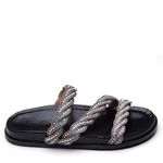 PAPETE STRASS EM COURO PRETO