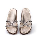 PAPETE STELLA COURO METALIZADO OURO LIGHT