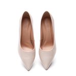 SCARPIN SALTO ALTO COURO TORINO OFF WHITE