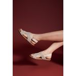 SANDÁLIA EXTRA CONFORT COURO OFF WHITE
