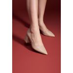 SCARPIN SALTO BLOCO COURO PREMIUM NUDE