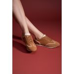 TENIS COURO CAMURÇA CARAMELO 266063 S